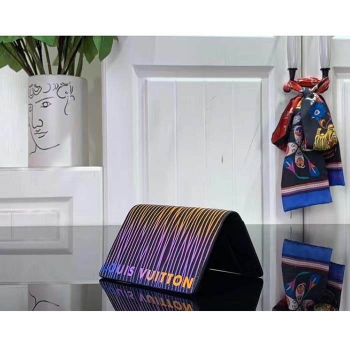 Louis Vuitton LV Unisex Pocket Organizer Gradiant Electric Sun Calf Leather Textile Lining