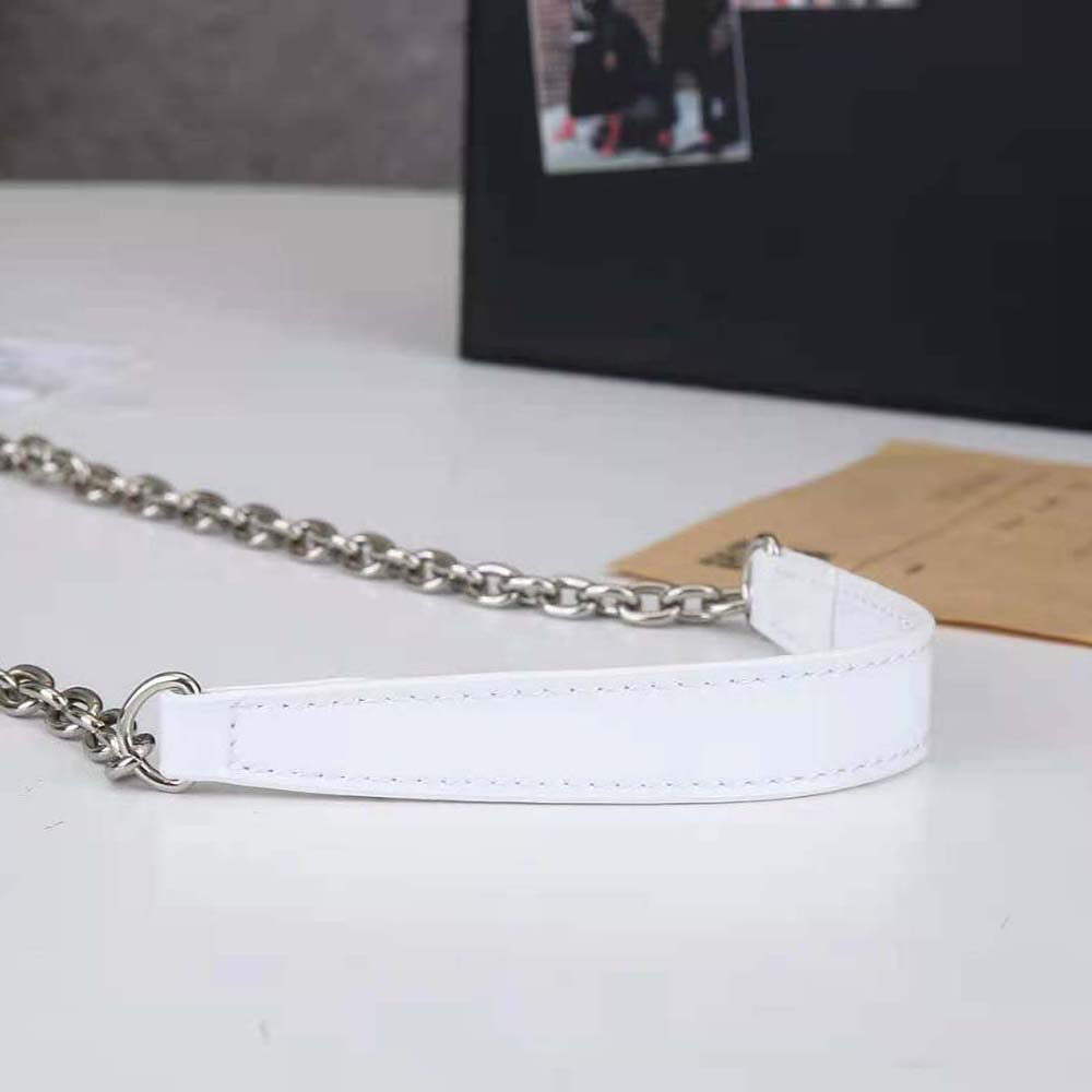 Prada Women Brushed Leather Mini-Bag-White