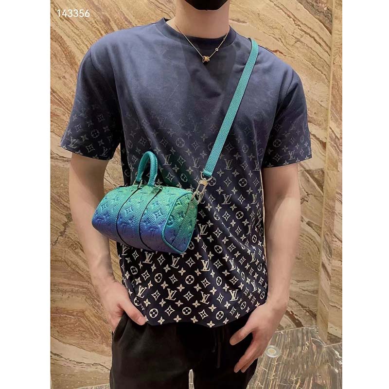 Louis Vuitton Men Mental LVSE Monogram Gradient T-Shirt Cotton Regular Fit Dark Ocean