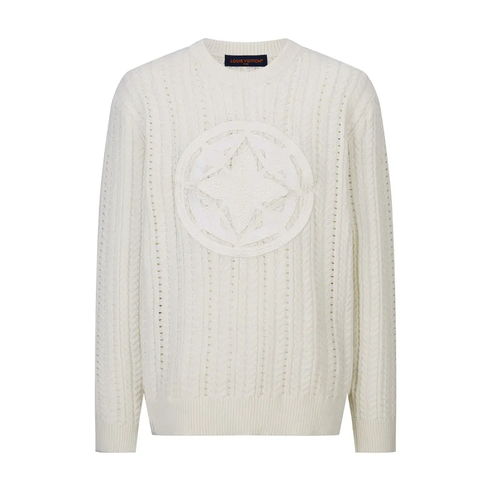 Louis Vuitton Men Long-Sleeved Cable-Knit Crewneck 1AHVOG
