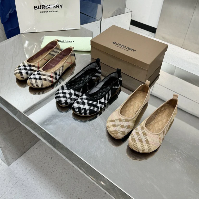 Classic Plaid Flats Single Shoes 1025051504