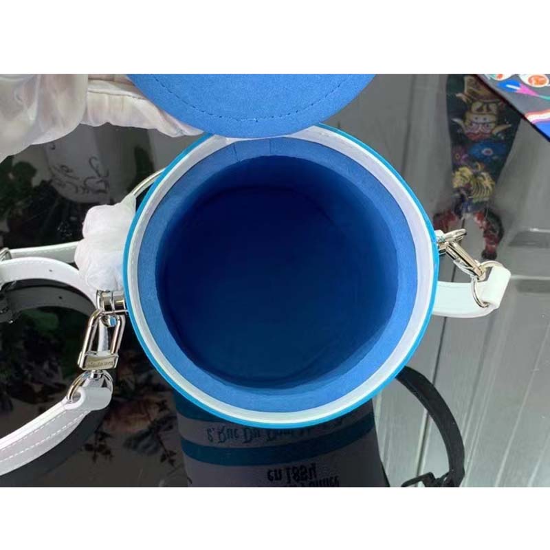 Louis Vuitton LV Unisex Paint Can Lagoon Coated Canvas Cowhide Leather