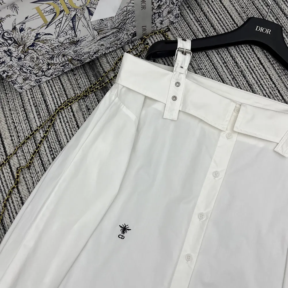 Dior Women Blouse White Cotton Poplin 521B85A3356_X0100