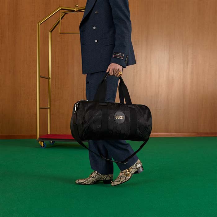 Gucci Unisex GG Off The Grid Duffle Bag Black GG Nylon