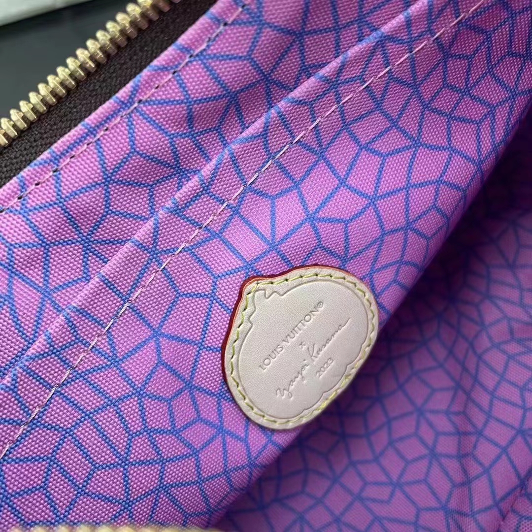 Louis Vuitton Women LV x YK Boulogne Monogram Coated Canvas Pumpkin Print Cowhide Leather