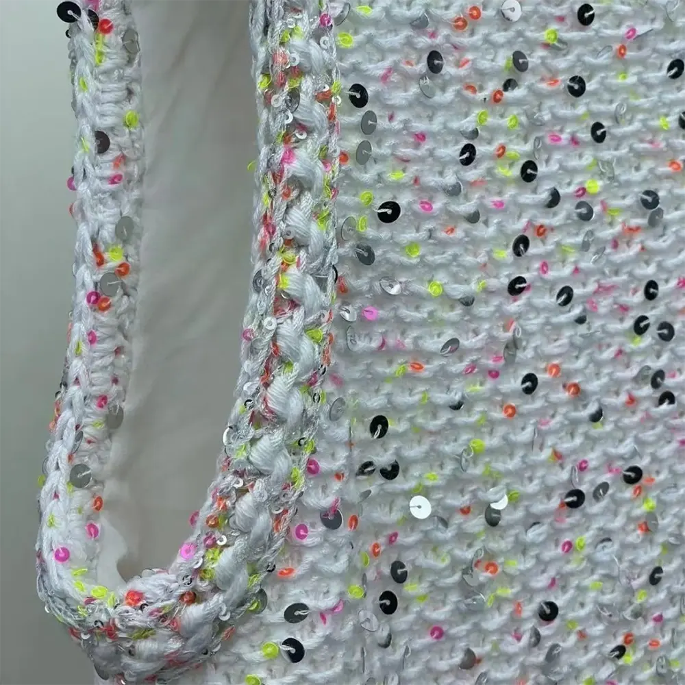 Chanel Women Dress Glittered Tweed & Guipure P76993K11081NV215