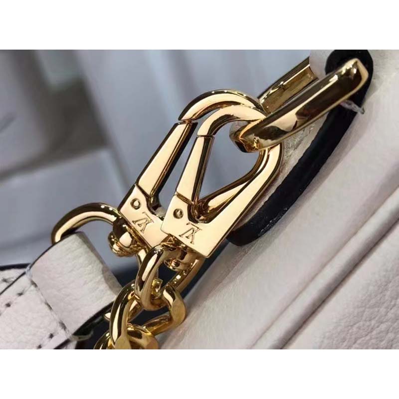 Louis Vuitton LV Women Lockme Tender Quartz White Grained Calf Leather