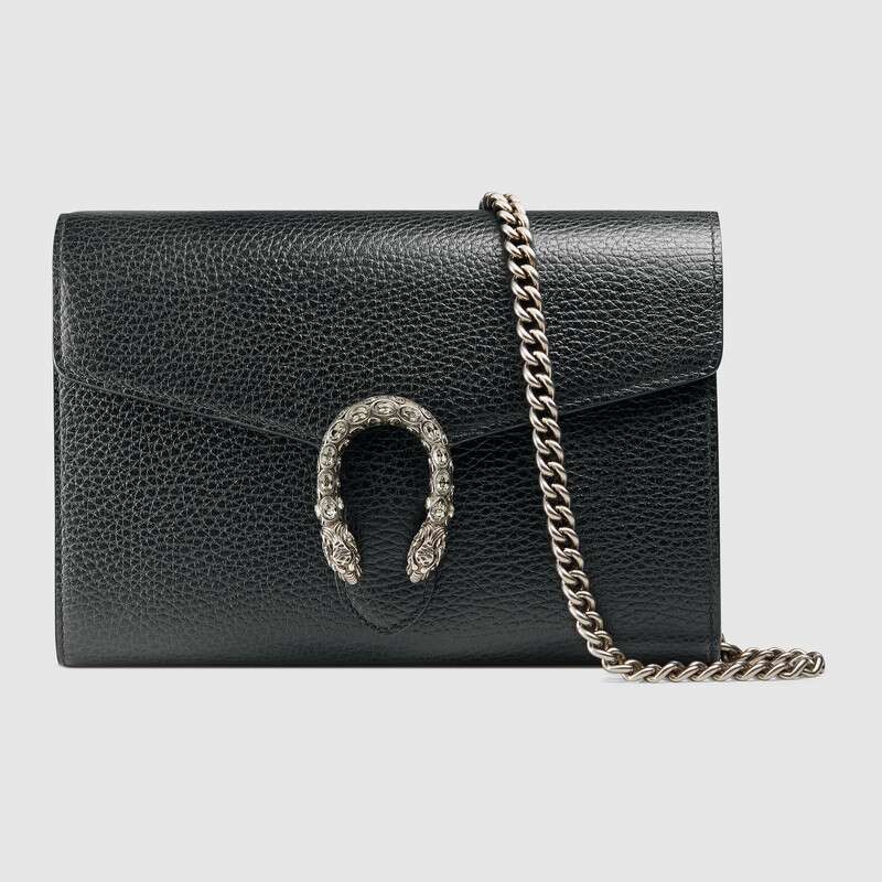 Gucci GG Women Dionysus Leather Mini Chain Bag with Tiger Head Spur