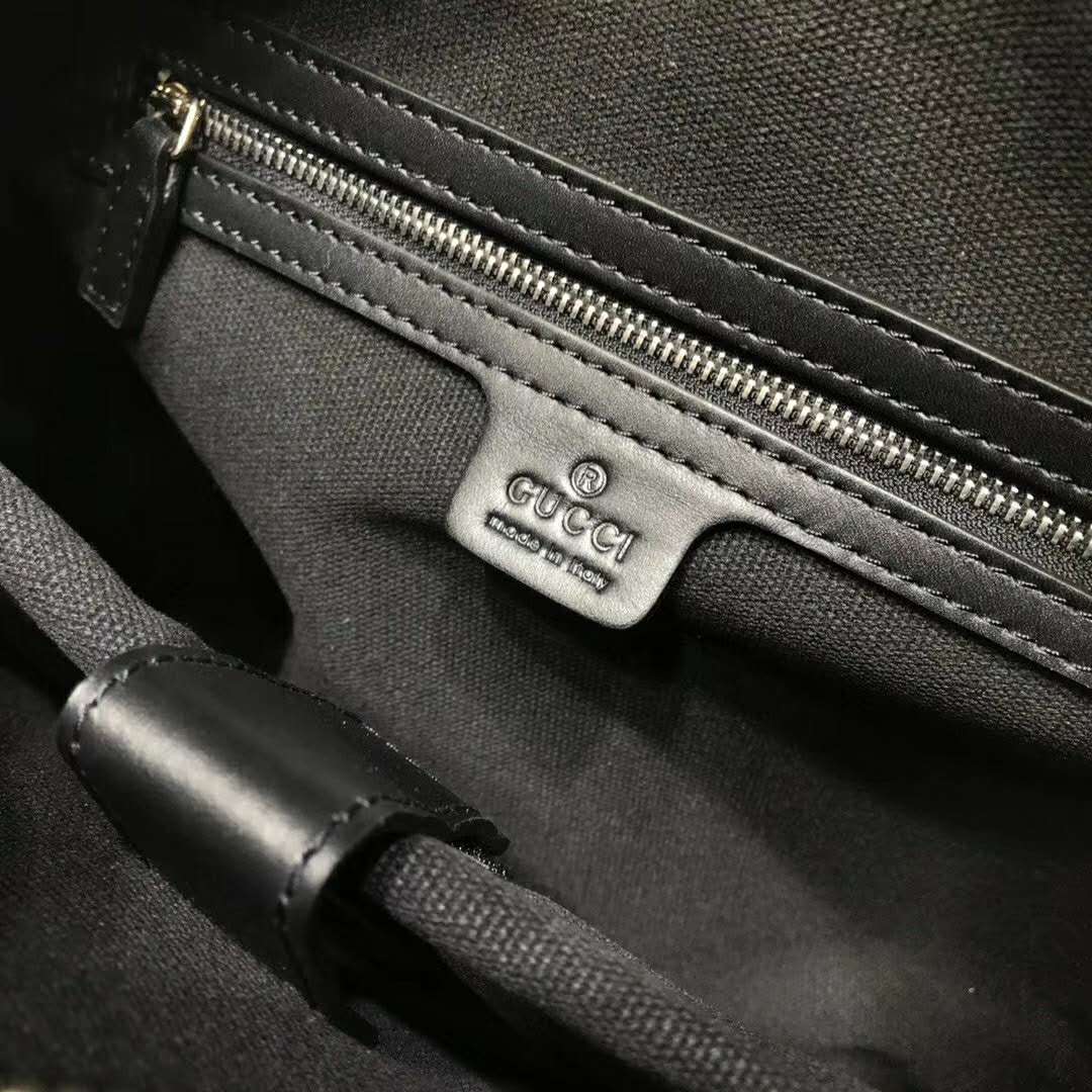 Gucci Unisex GG Black Briefcase Black/Grey GG Supreme Canvas