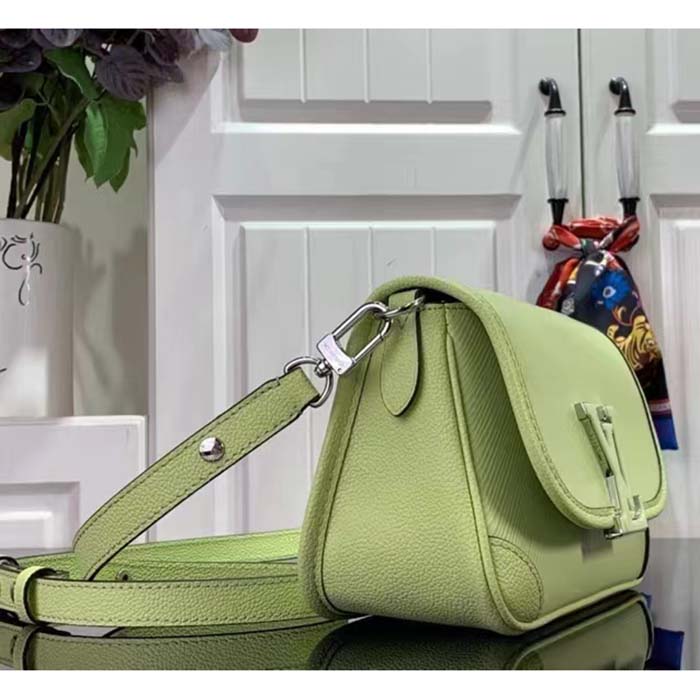 Louis Vuitton LV Women Buci Green Epi Grained Smooth Cowhide Leather