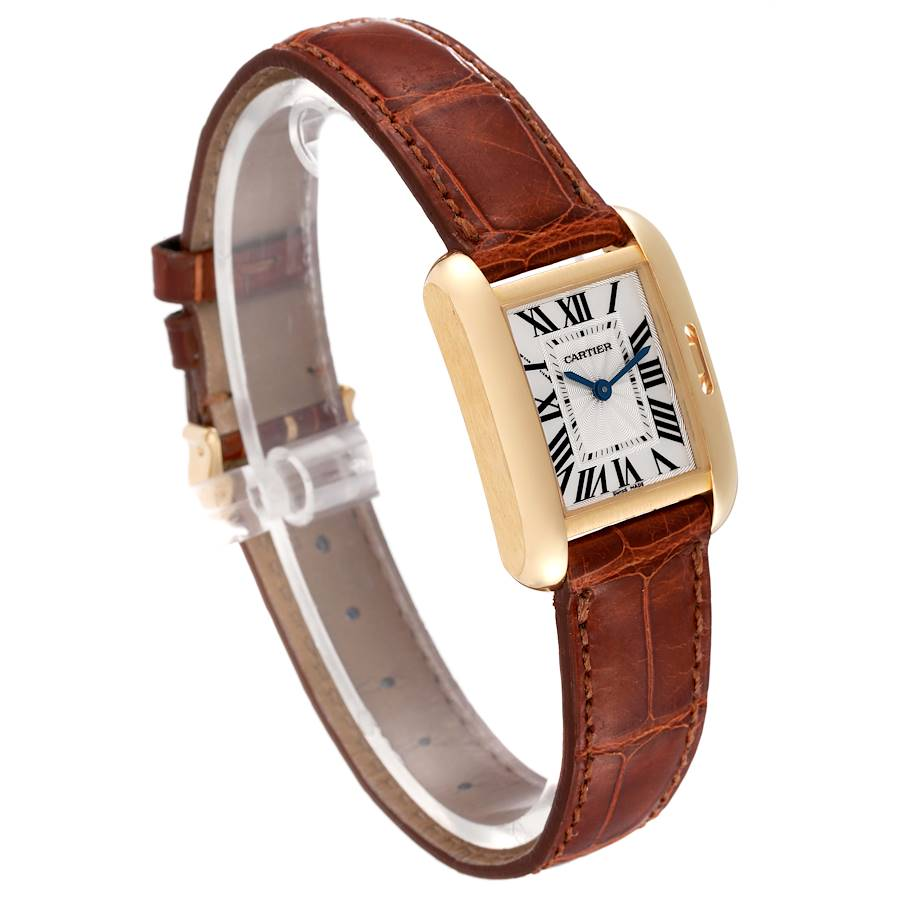 CARTIER Tank Brown Leather Watch