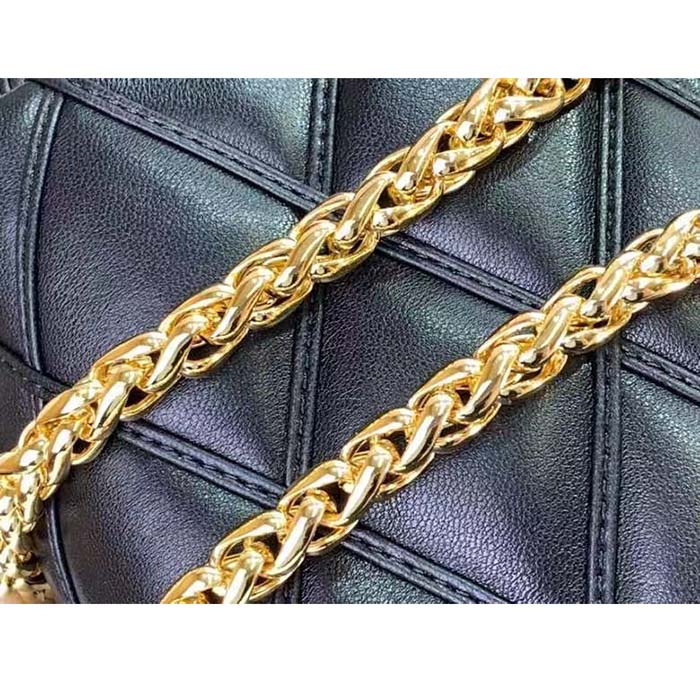 Louis Vuitton LV Women Pico GO-14 Black Lamb Leather Lambskin Cowhide Leather