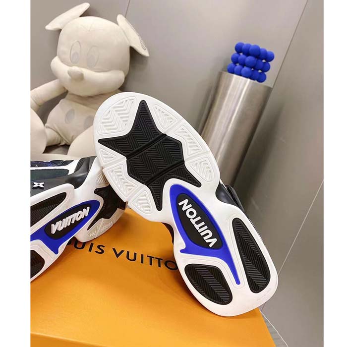 Louis Vuitton LV Unisex Trainer 2.0 Sneaker Boot Black Suede Calf Leather