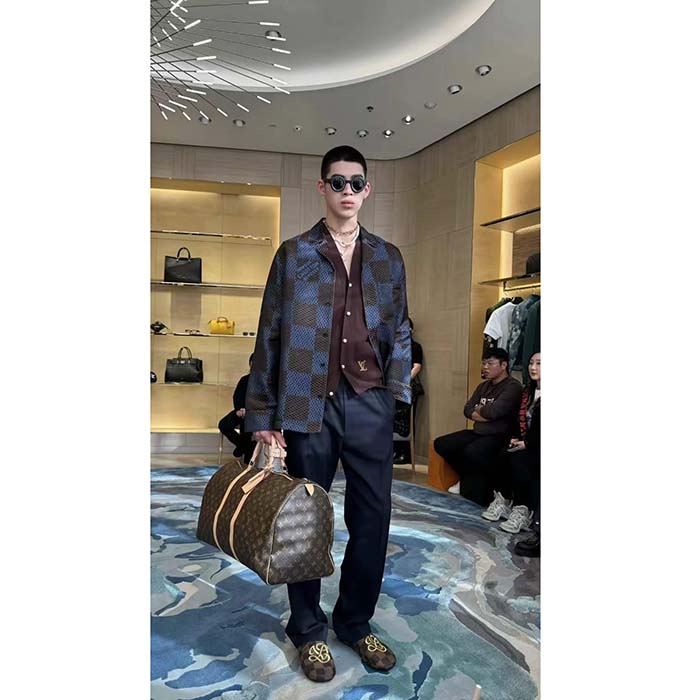 Louis Vuitton Men LV Long-Sleeved Damier Silk Pyjama Shirt Pyjama Fit 1AFJD0