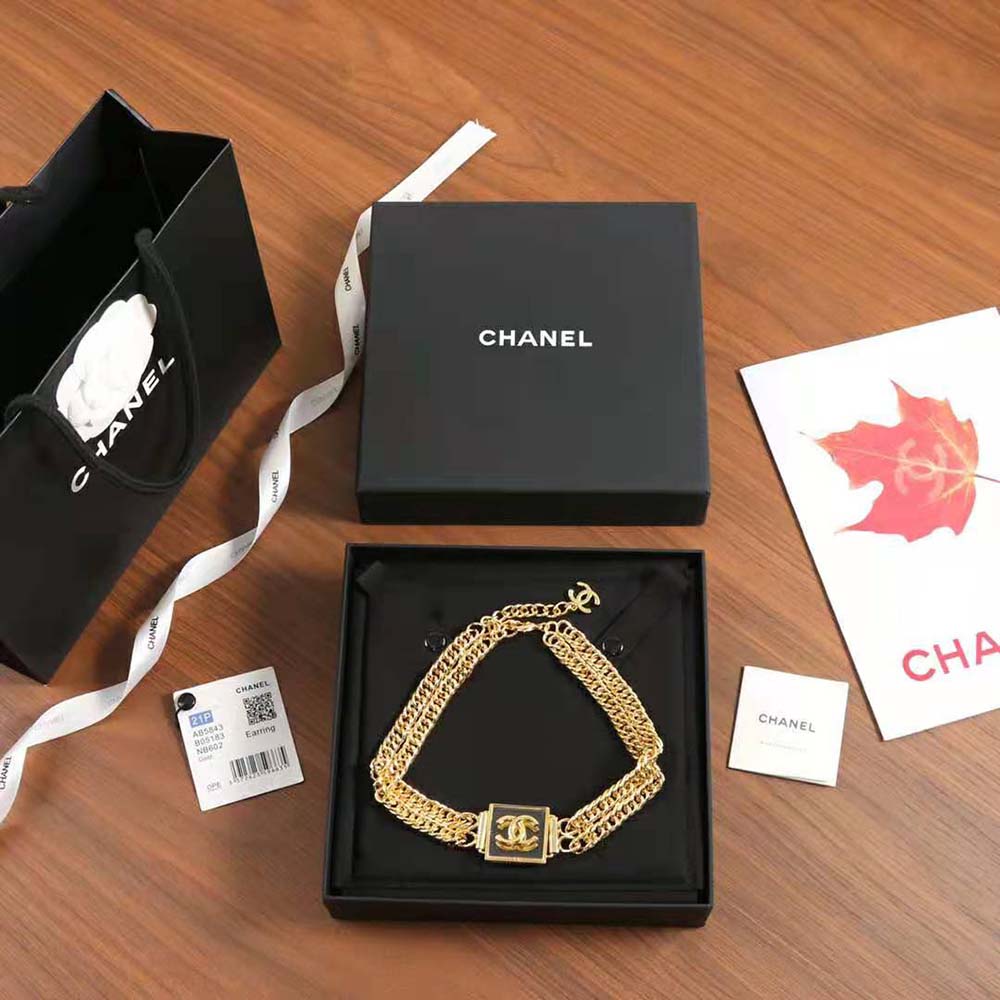 Chanel Women Choker in Metal & Resin