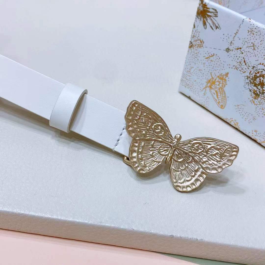 Dior Unisex CD Dior Métamorphose Belt White Ultrasmooth Calfskin 20 MM Width