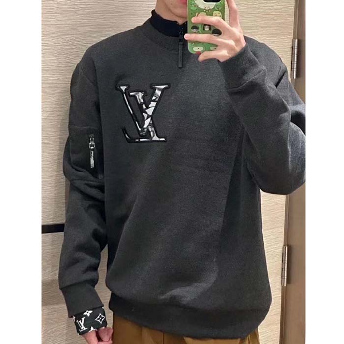 Louis Vuitton Men LV SKI Cotton Crewneck Regular Fit Monogram Ice Flower