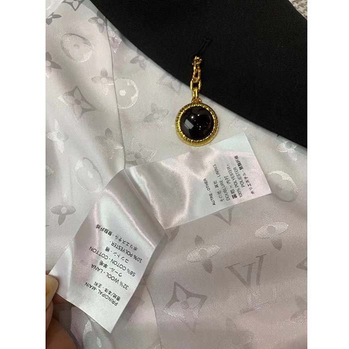 Louis Vuitton Women LV Jewel Button Tuxedo Jacket Black