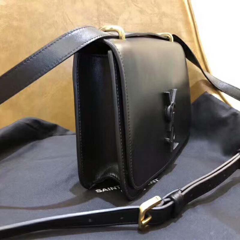 Saint Laurent YSL Women Spontini Small Satchel in Smooth Leather-Black