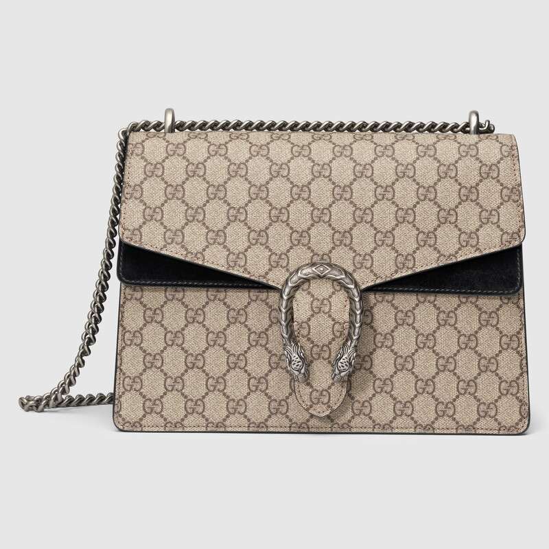 Gucci GG Women Dionysus Medium GG Shoulder Bag in GG Supreme Canvas