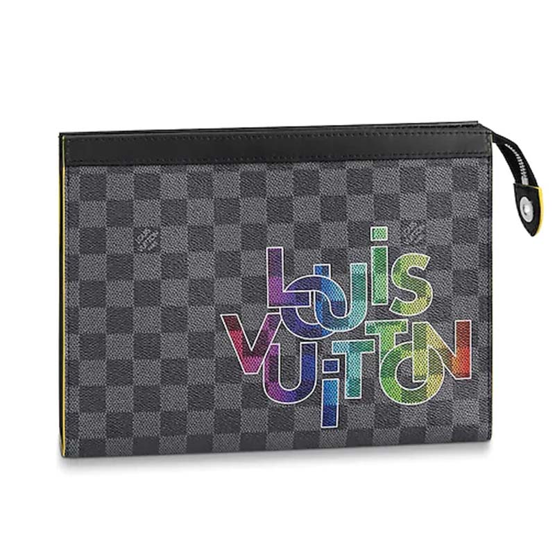Louis Vuitton LV Unisex Pochette Voyage MM Damier Graphite Canvas