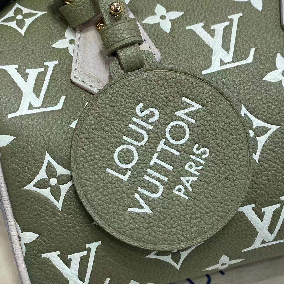 Louis Vuitton Women Speedy Bandouliere 20 Bag Printed Embossed Grained Cowhide Leather