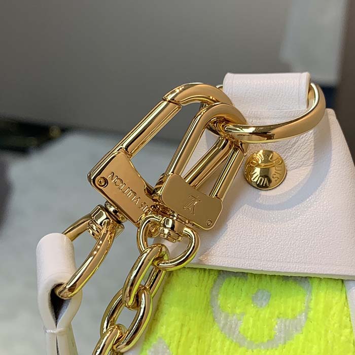 Louis Vuitton LV Unisex Loop Half-Moon Baguette Bag Yellow Monogram Jacquard Velvet