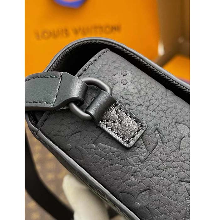 Louis Vuitton LV Unisex Steamer Wearable Wallet Black Embossed Cowhide Leather