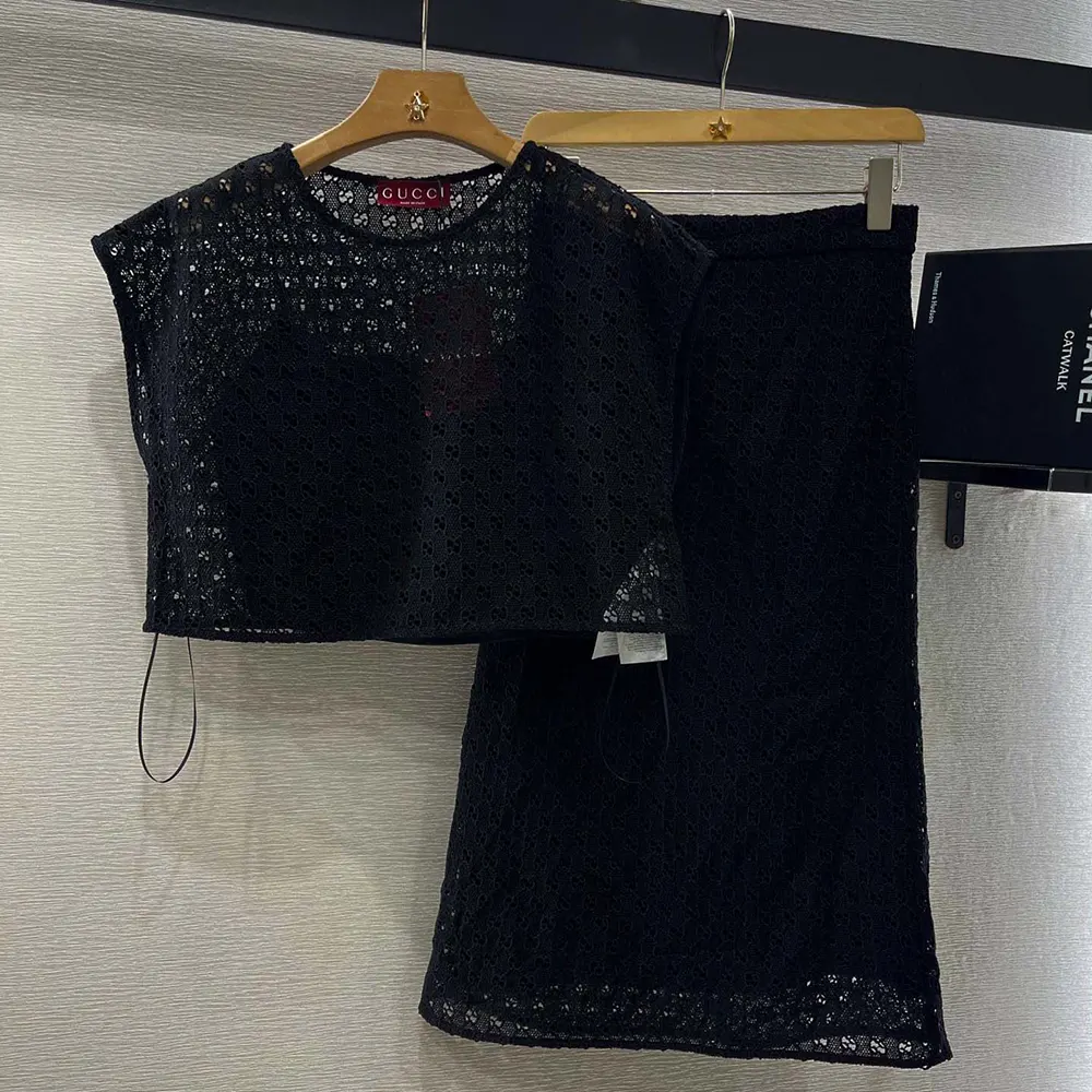 Gucci Women GG Macramé Top 836976ZAS8C1000