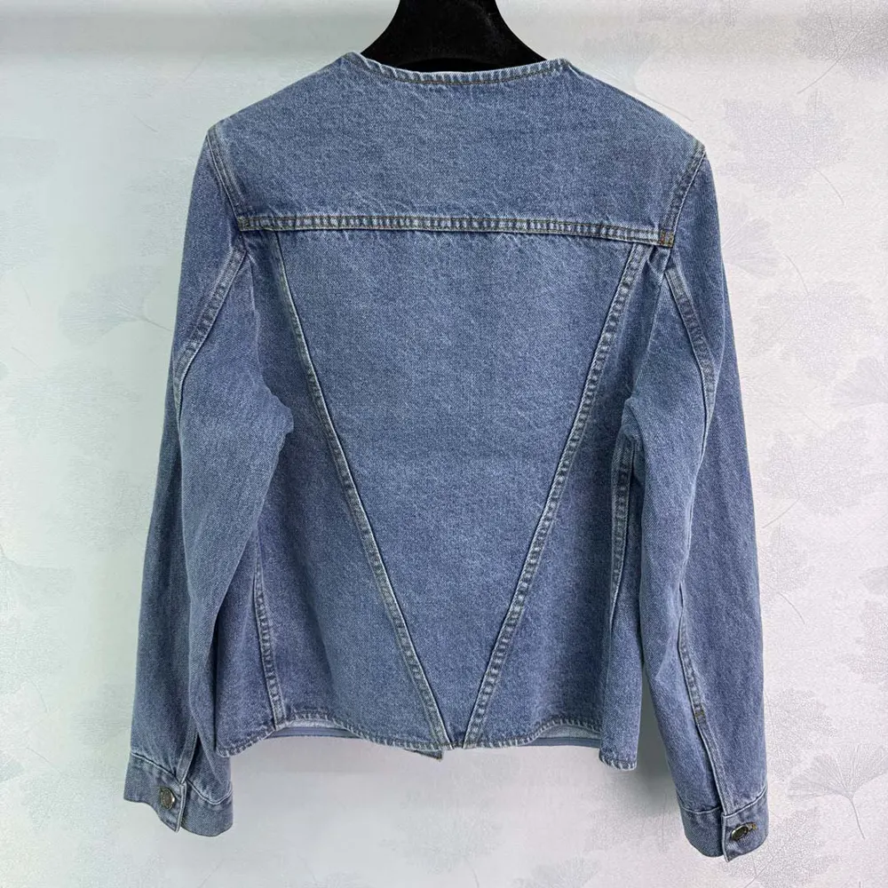 Louis Vuitton Women Denim Fitted Jacket-Blue 1AHHS5