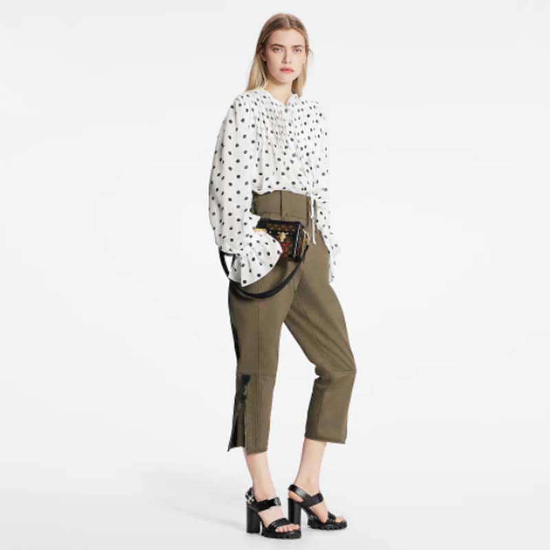 Louis Vuitton LV Women Star Trail Sandal Black Patent Calf Leather 9.5 cm Heel