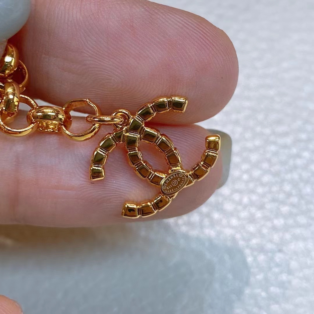 Chanel Women CC Chain Belt Metal Gold Tone Ruthenium