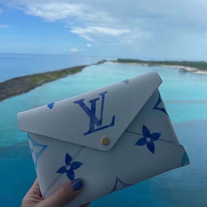 Louis Vuitton LV Unisex Kirigami Pochette Monogram Coated Canvas Printed Grained Cowhide Leather