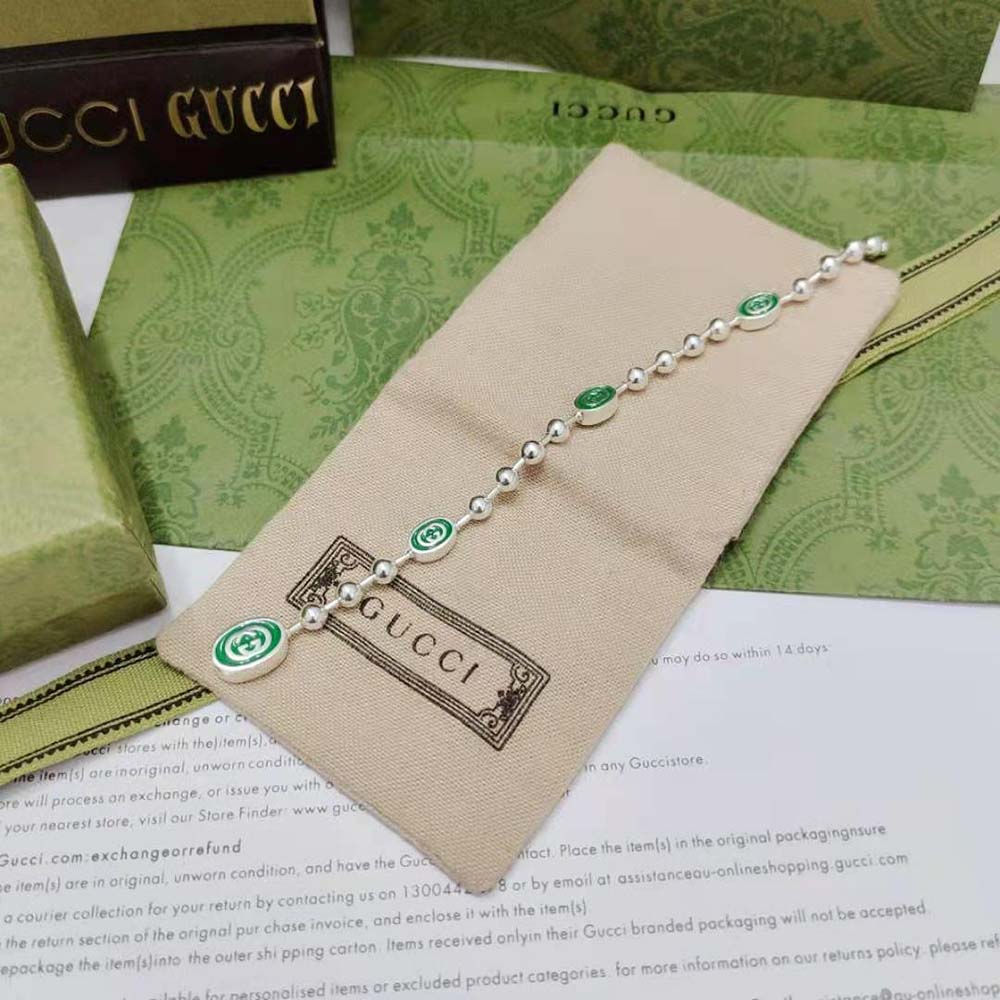 Gucci Women Interlocking G Boule Chain Bracelet