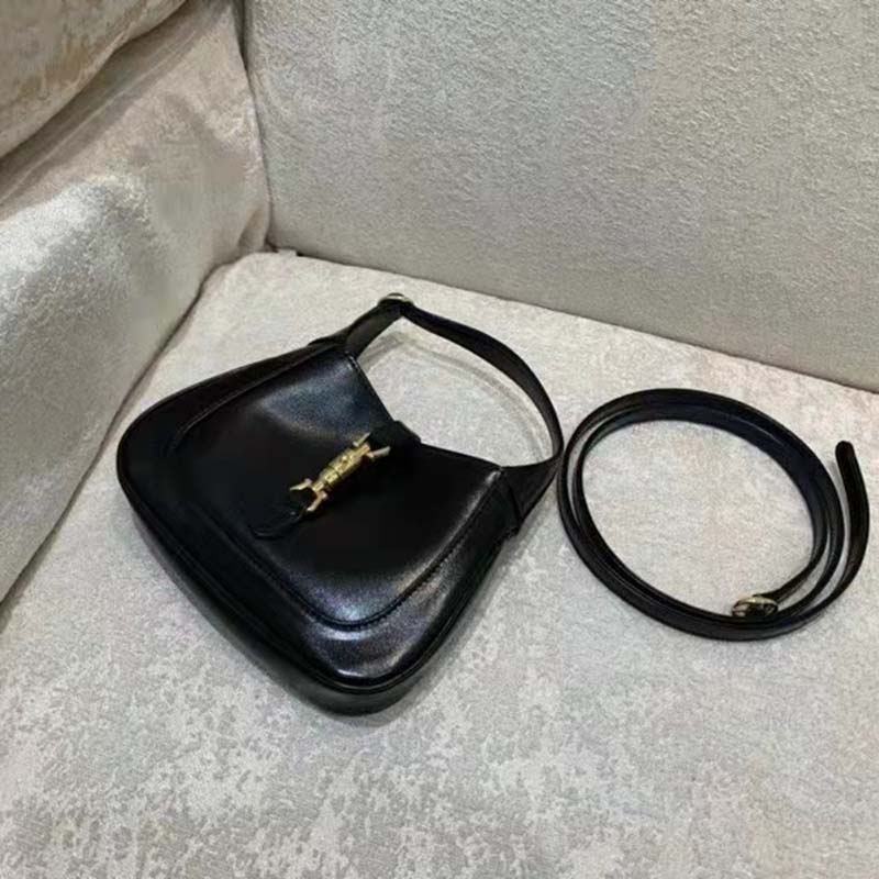 Gucci Women Jackie 1961 Mini Shoulder Bag in Black Leather