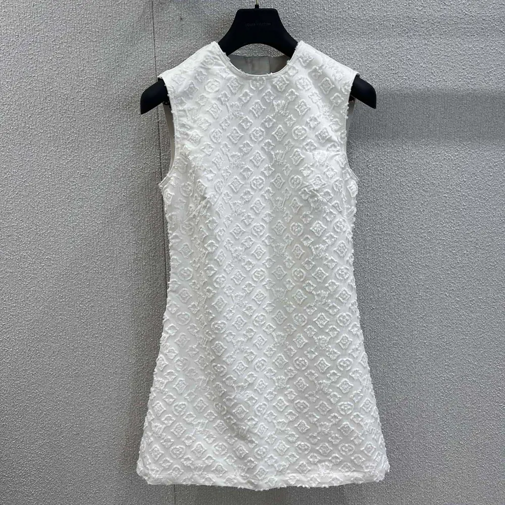 Louis Vuitton Women Monogram Fil Coupé Denim Dress 1AHHXI