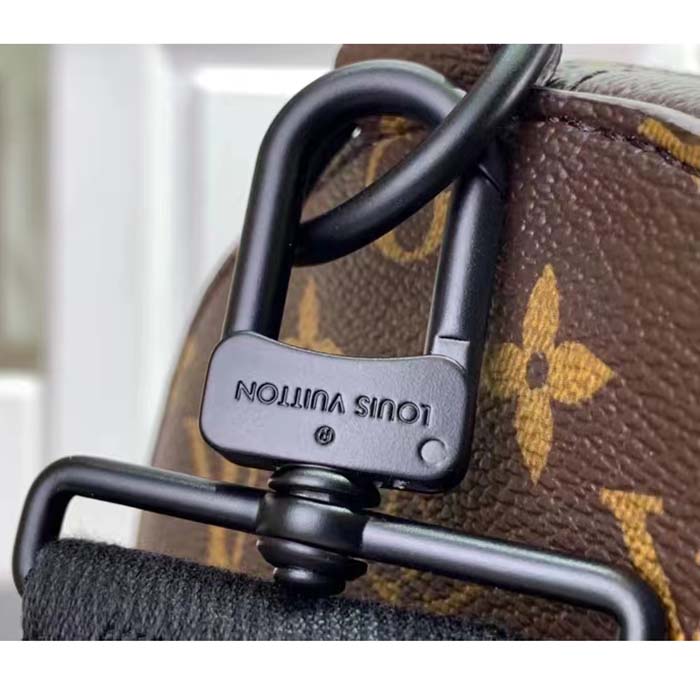 Louis Vuitton LV Unisex Soft Polochon MM Radiant Sun Monogram Macassar Coated Canvas