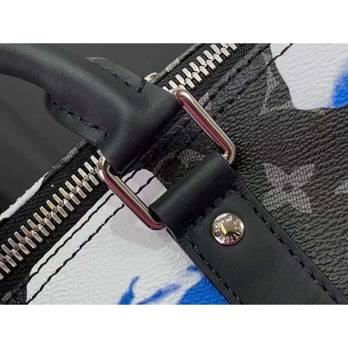 Louis Vuitton LV Unisex Keepall Bandoulière 25 Sunrise Eclipse Reverse Coated Canvas