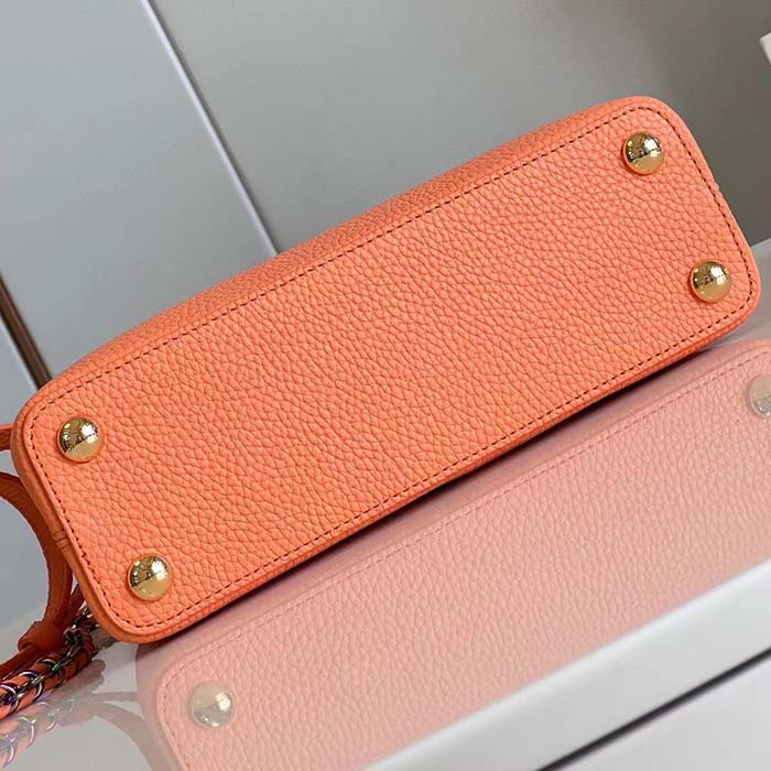 Louis Vuitton LV Women Capucines Mini Abricot Taurillon Leather Cowhide