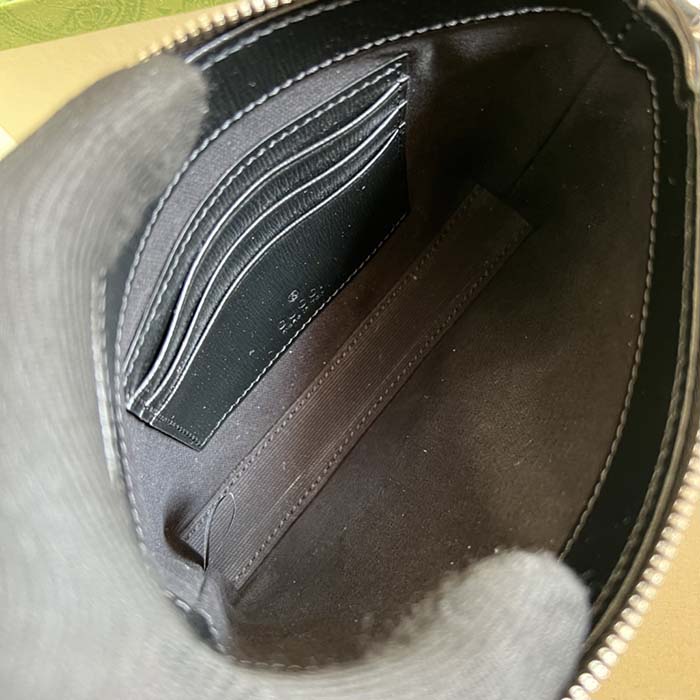 Gucci Unisex Messenger Bag Interlocking G Black GG Supreme Canvas