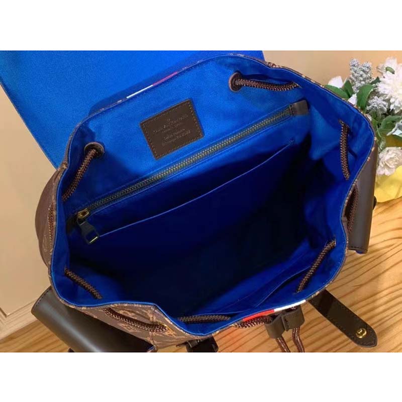 Louis Vuitton LV Unisex Christopher MM Backpack Monogram Canvas Cowhide Leather