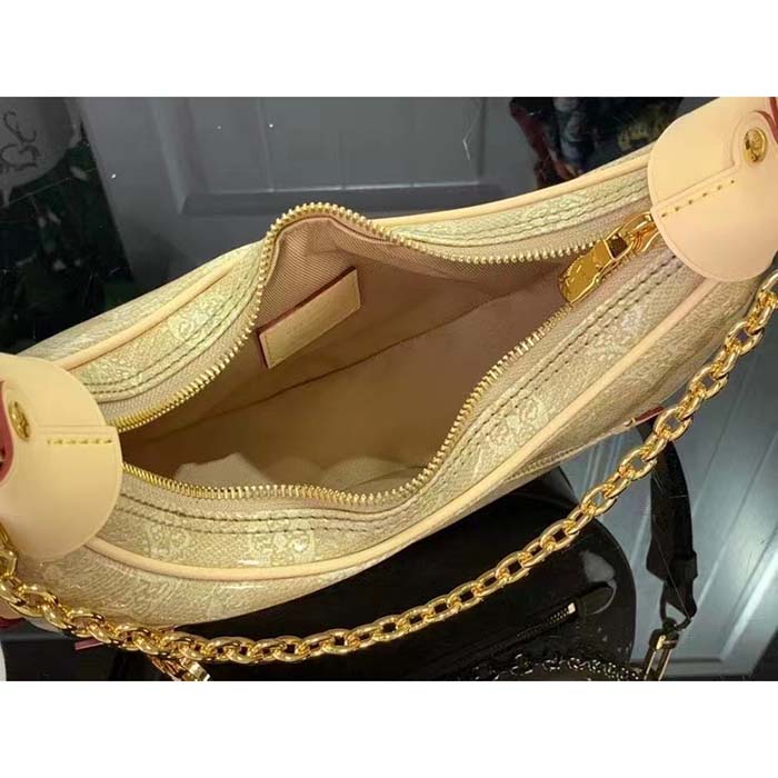 Louis Vuitton LV Women Loop PM Beige Monoglam Coated Canvas Zip Closure