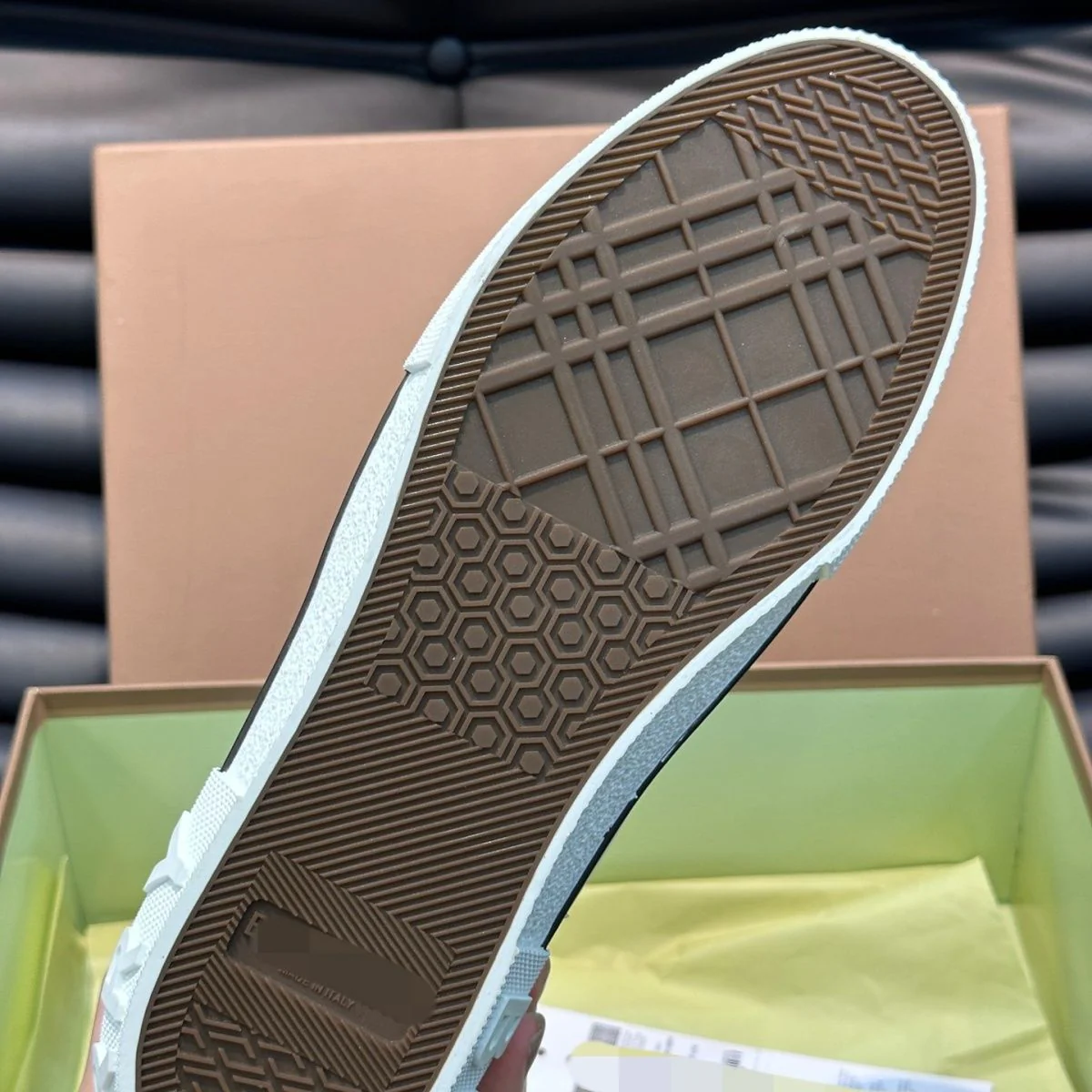 New Cowhide Stitching Canvas Lace-up High-top Casual Shoes 1024030619