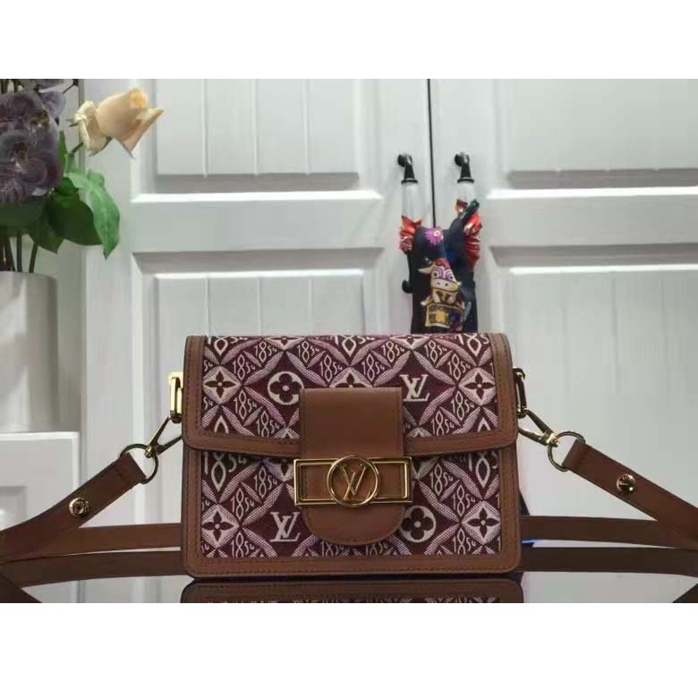 Louis Vuitton LV Women Since 1854 Dauphine Mini Handbag Monogram Flowers Cowhide