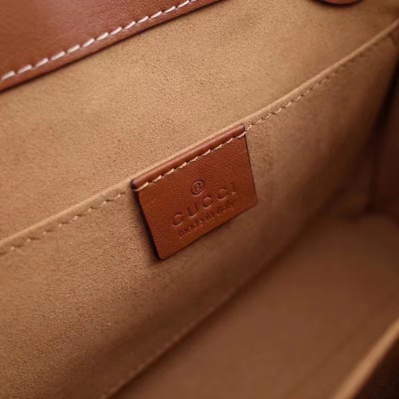 Gucci Women Padlock GG Small Shoulder Bag Brown Beige Ebony Supreme Canvas