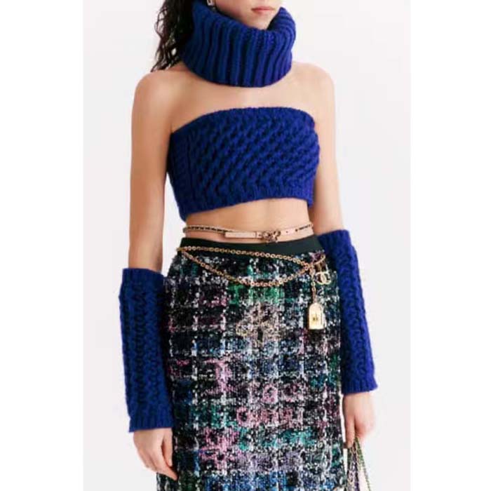 Chanel Women CC Chain Belt Metal Gold Tone Ruthenium