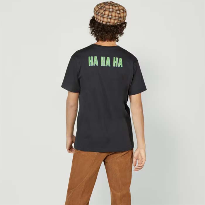 Gucci Men GG HA HA HA Bunny T-Shirt Black Medium Cotton Jersey Crewneck