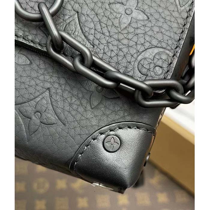 Louis Vuitton LV Unisex Steamer Wearable Wallet Black Embossed Cowhide Leather