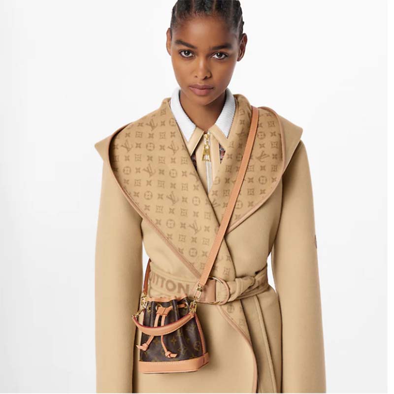 Louis Vuitton LV Women Nano Noé Bucket Bag Monogram Coated Canvas Brown