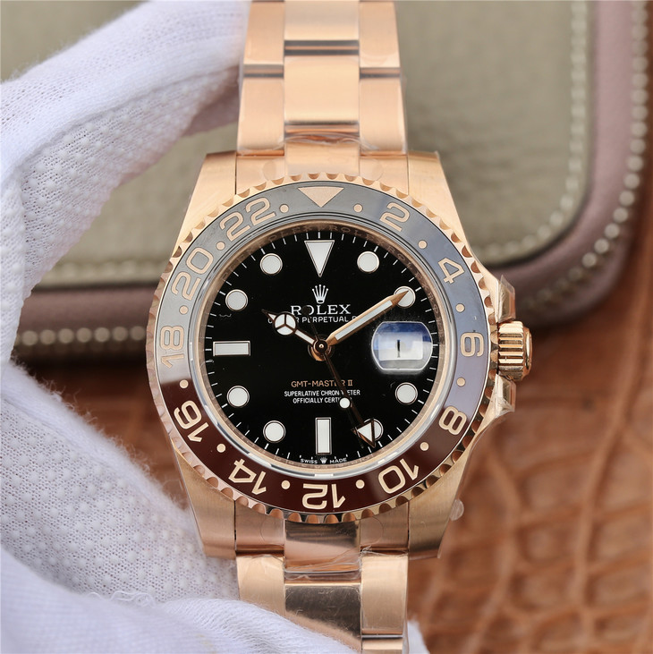 Rolex GMT-Master II Root Beer Rose Gold 40mm